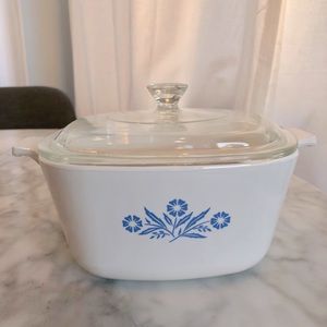 Vintage Blue Cornflower Corning Ware 1 3/4 Quart Casserole Dish